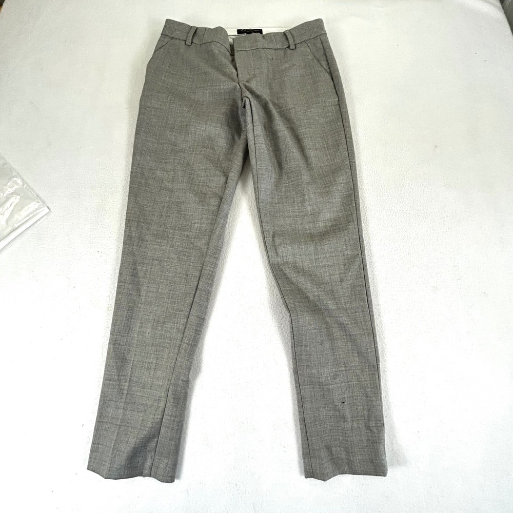 Banana Republic Martin Fit Gray Wool Blend Dress Pants Womens 4P Petite Straight